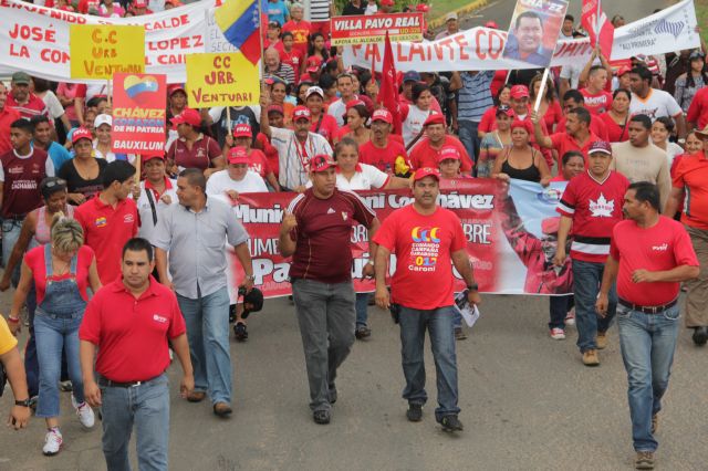 Los Guamos y el Caimito  reafirma su compromiso con el presidente Chavez