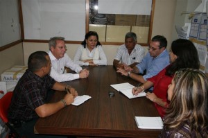 Aspecto general de la reunión sostenida entre empresarios de la zona industrial de Matanzas Sur y la Coord. de Hacienda municipal 